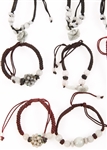 STONE MACRAME BRACELETS - LOT OF 13