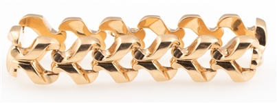 18K YELLOW GOLD FANCY LINK BRACELET