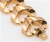 18K YELLOW GOLD FANCY LINK BRACELET
