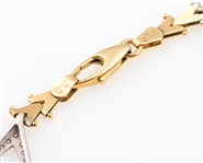 14K YELLOW & WHITE GOLD DIAMOND BRACELET
