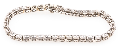 14K WHITE GOLD DIAMOND BRACELET