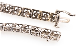 14K WHITE GOLD DIAMOND BRACELET