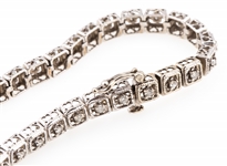 14K WHITE GOLD DIAMOND BRACELET