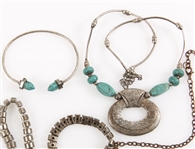 COSTUME JEWELRY PECTORAL PENDANT NECKLACES & BRACELET