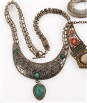 COSTUME JEWELRY PECTORAL PENDANT NECKLACES & BRACELET