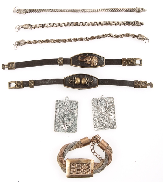 COSTUME JEWELRY BRACELETS, PENDANTS - LOT OF 10