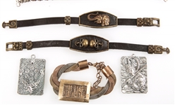 COSTUME JEWELRY BRACELETS, PENDANTS - LOT OF 10