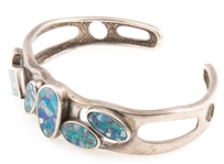 WHITNEY KELLY STERLING SILVER & OPAL CUFF BRACELET