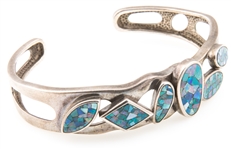 WHITNEY KELLY STERLING SILVER & OPAL CUFF BRACELET