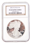 2006 W AMERICAN SILVER EAGLE NGC PF69 ULTRA CAMEO