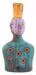 ABSTRACT FIGURAL CLAY SCUPLTURE - SIGNED
