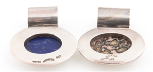 TAXCO STERLING SILVER PENDANTS - JASPER & LAPIS LAZULI