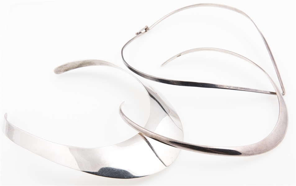 TAXCO STERLING SILVER CUFF NECKLACES - LOT OF 3