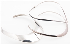 TAXCO STERLING SILVER CUFF NECKLACES - LOT OF 3