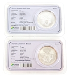 UNITED STATES SILVER 1 OUNCE EAGLES - 1991 & 1993