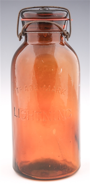 1/2 GALLON LIGHTNING FRUIT JAR WITH LID
