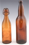 LATE 19TH/EARLY 20TH C. BEER BOTTLES - LOT OF 3