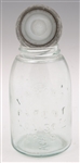 MASON AND GEM FRUIT JARS WITH LIDS - LOT OF 2