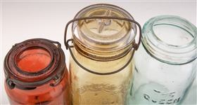 LATE 19TH/EARLY 20TH C. GLASS JARS - LOT OF 5