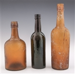 19TH C. GLASS BOTTLES - LOT OF 3