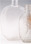 LATE 19TH & 20TH C. GLASS FLASK BOTTLES - LOT OF 5