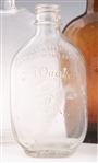 LATE 19TH & 20TH C. GLASS FLASK BOTTLES - LOT OF 5