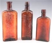 LATE 19TH C. GLASS BITTERS BOTTLES - LOT OF 3