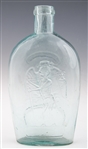 19TH C. GLASS BOTTLES AND FLASKS - LOT OF 4