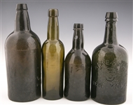 19TH C. GLASS BOTTLES - LOT OF 4