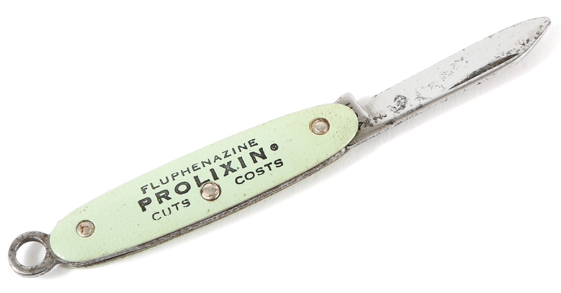 1970s SQUIBB PHARMACEUTICAL PROLIXIN PROMO POCKETKNIFE