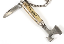 1950s IMPERIAL DISNEY HATCHET POCKETKNIFE & KEYCHAIN