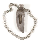 STERLING SILVER MINIATURE DAGGER & SCABBARD ON CHAIN