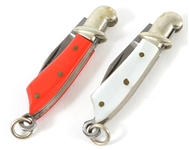 MINIATURE GERMAN FIGURAL SWORD POCKETKNIVES - LOT OF 2