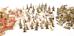 OIL FIELD, OIL DERRICK AND OKLAHOMA PINS - LOT OF 150