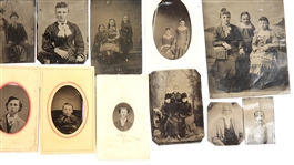 19TH C. TINTYPE PORTRAITS - LOT OF 28