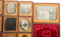 19TH C. DAGUERREOTYPE PORTRAITS - LOT OF 11