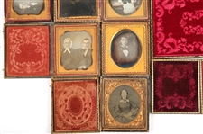 19TH C. DAGUERREOTYPE PORTRAITS - LOT OF 11