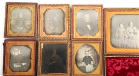 19TH C. DAGUERREOTYPE PORTRAITS - LOT OF 11