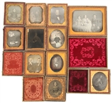 19TH C. DAGUERREOTYPE PORTRAITS - LOT OF 11