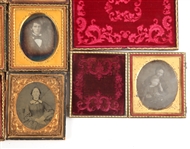19TH C. DAGUERREOTYPE PORTRAITS - LOT OF 11