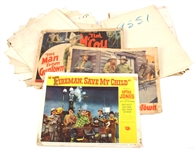 1950s FILM POSTERS AND LOBBY CARDS - LOT OF 12