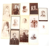 LATE 19TH C. CABINET CARDS OF MEN & WOMEN - LOT OF 13