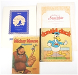 DISNEY MAGAZINE, BOOK AND LITHOGRAPHS - LOT OF 4
