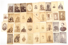 CARTES DE VISITE PORTRAITS OF MEN - LOT OF 38