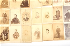 CARTES DE VISITE PORTRAITS OF MEN - LOT OF 38