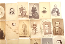 CARTES DE VISITE PORTRAITS OF MEN - LOT OF 38