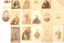 CARTES DE VISITE PORTRAITS OF MEN - LOT OF 38