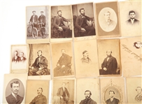 CARTES DE VISITE PORTRAITS OF MEN - LOT OF 38