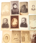 CDV PORTRAITS OF WOMEN & CHILDREN - LOT OF 30