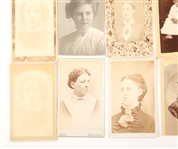 CDV PORTRAITS OF WOMEN & CHILDREN - LOT OF 30